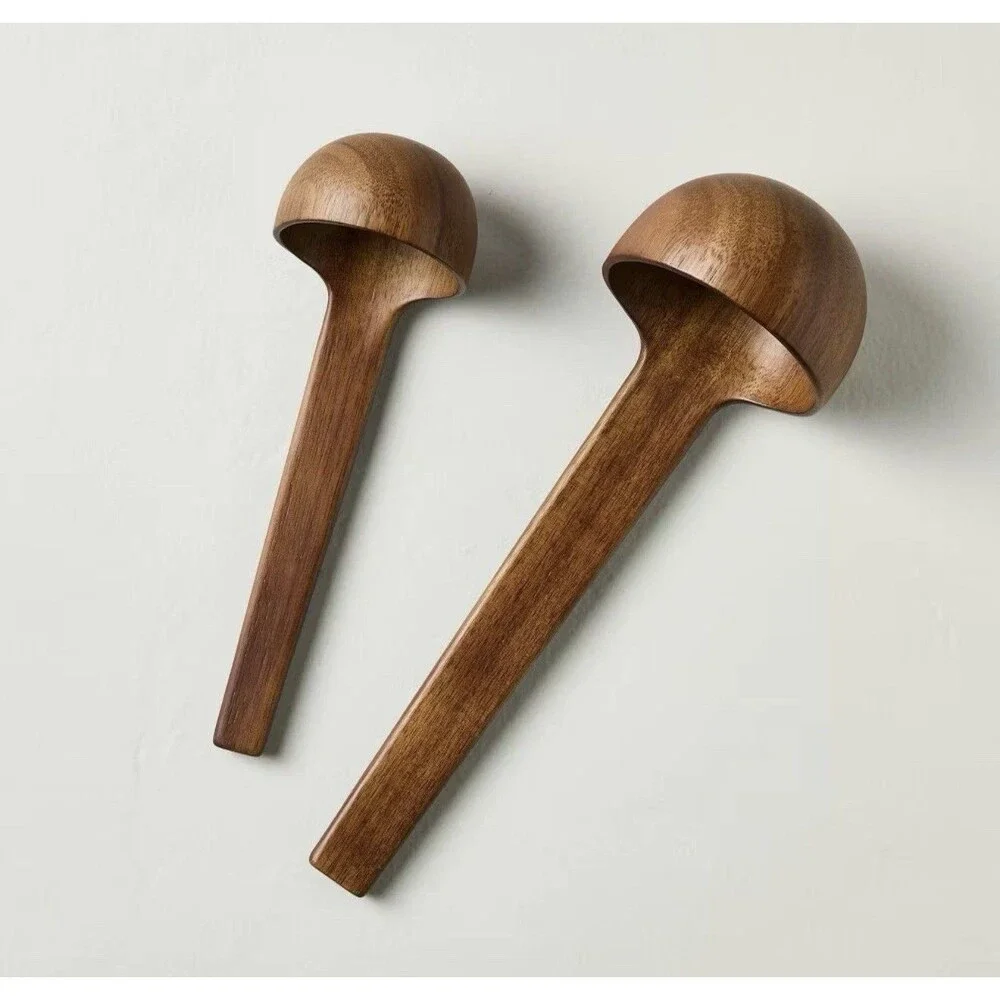 RARE SET OF TWO Wood Soup Ladles - Hearth & Hand with Magnolia NEW